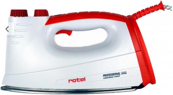 Rotel Professional Extra Dampfbügeleisen mit Edelstahlsohle rot